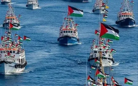 سفينة الإنقاذ الإيطالية الضخمة لايف سبورت تنضم إلى أسطول الصمود المتجه لغزة