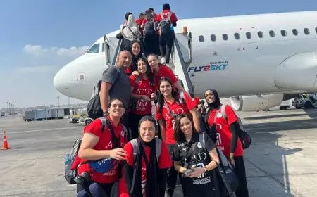 بعثة منتخب الشابات تصل الجزائر استعدادًا لبطولة إفريقيا لكرة اليد