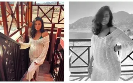 بإطلالة جريئة.. ثراء جبيل تبرز تطور حملها والجمهور: “افتكرتك شيرين” (صور)