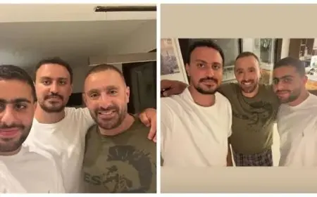 نجل أحمد السقا ينشر صورة تجمعه بوالده وشقيقه ياسين: العرق يمد