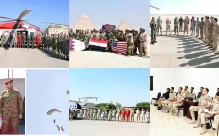 قفز حر بالأهرامات ومنتدى عسكري بقاعدة محمد نجيب ضمن فعاليات النجم الساطع 2025