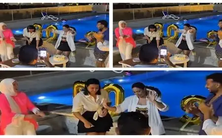 بوسي ترقص شعبي وسط أصدقائها احتفالًا بعيد ميلادها.. فيديو وصور