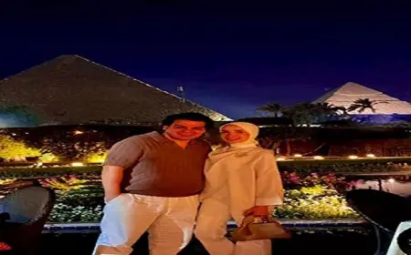 بالصور.. المنتج محمود الشيخ يحتفل بعيد زواجه السابع بأحد الفنادق الكبرى