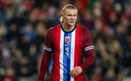 هالاند يخوض مباراة النرويج ومولدوفا بجرح قطعي في وجهه 