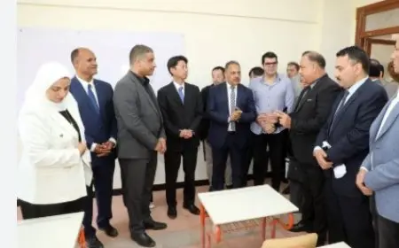 محافظ الشرقية يفتتح المدرسة المصرية اليابانية بمنيا القمح احتفالا بالعيد القومي