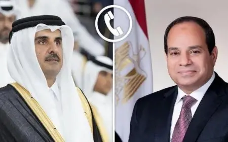 السيسي يؤكد لأمير قطر تضامن مصر الكامل مع الدوحة في مواجهة العدوان الإسرائيلي