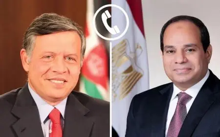 السيسي وملك الاردن يشددان على خطورة التصعيد الإسرائيلي غير المبرر في المنطقة