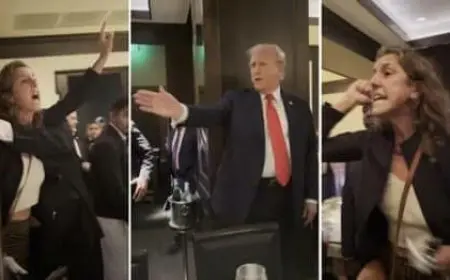 وصفوه بهتلر العصر.. مؤيدون لفلسطين يهتفون ضد ترامب خلال تواجده في مطعم بواشنطن