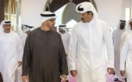 رئيس الإمارات يصل إلى قطر