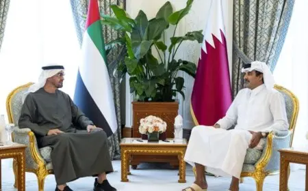 رئيس الإمارات لأمير قطر: الاعتداء الإسرائيلي يقوض أمن المنطقة وفرص تحقيق السلام