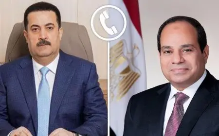 الرئيس السيسي يؤكد دعم مصر الكامل للعراق في جهود إعادة الإعمار وتنفيذ مشروعات البنية التحتية