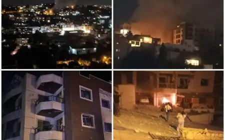 جيش الاحتلال يزعم الهجوم على مقر قيادة لحزب الله في منطقة النبطية جنوب لبنان