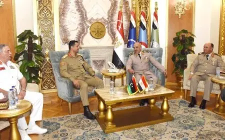 الفريق أحمد خليفة يلتقى رئيس الأركان العامة للجيش الليبى لتعزيز التعاون العسكري