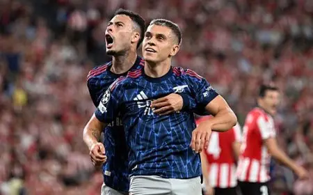 أرسنال يعود بفوز ثمين من ملعب بلباو في دوري الأبطال