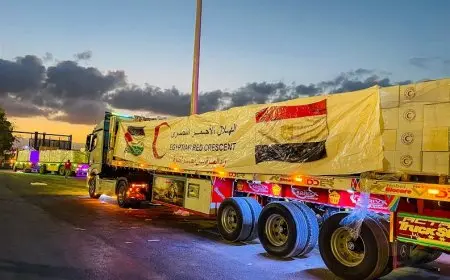 الهلال الأحمر المصري يدفع بنحو 1700 طن مساعدات عبر قافلة زاد العزة الـ39 إلى غزة