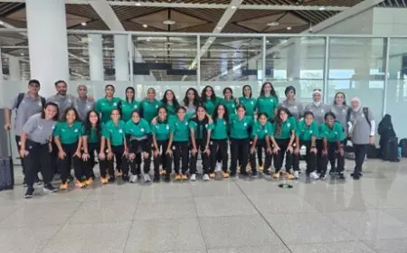 بعثة النسائية تصل مالابو استعدادا لمواجهة غينيا الإستوائية في تصفيات المونديال