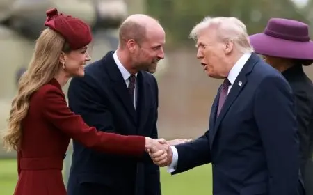 ترامب وميلانيا يصلان قصر وندسور