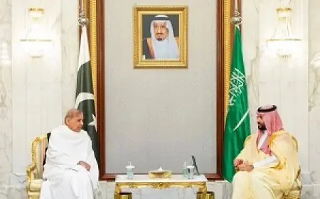 رئيس وزراء باكستان يبحث الحرب في غزة مع محمد بن سلمان في السعودية