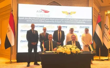 مصر والإمارات توقعان خمس مذكرات تفاهم استراتيجية لتعزيز التعاون في قطاع الطيران المدني