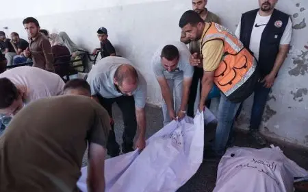 استشهاد 6 فلسطينيين وإصابة 10 في قصف إسرائيلي وسط قطاع غزة