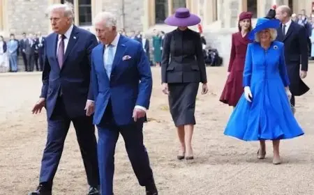 ترامب يعرب عن امتنانه بالحفاوة الملكية في نهاية زيارته لبريطانيا