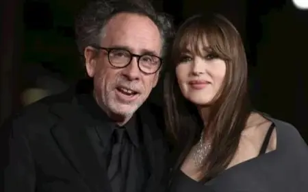 انفصال النجمة مونيكا بيلوتشي عن المخرج العالمي تيم بورتن