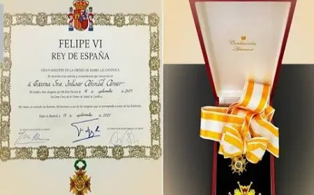 السيدة انتصار السيسي تشكر ملكة إسبانيا بعد إهدائها وسام إيزابيل لاكاتوليكا