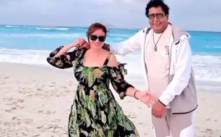 على أغنية «أنا بعشق البحر».. إلهام شاهين تنشر صورها مع محمد منير بالساحل الشمالي