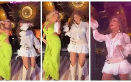 بفستان قصير وشفاف.. ميريام فارس ترقص في حفلها بالساحل الشمالي