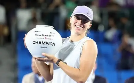 شفيونتيك تتوج ببطولة كوريا للتنس وتحقق اللقب 25 في مسيرتها