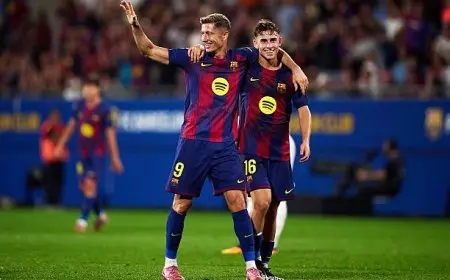 ليفاندوفسكي يقود هجوم برشلونة أمام خيتافي في الليجا