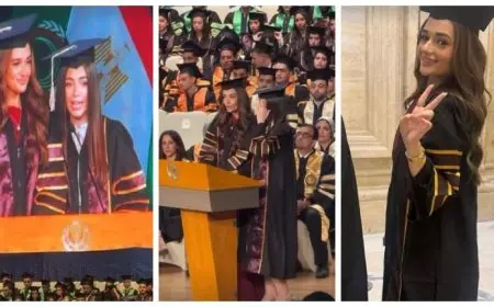 15 صورة من حفل تخرج ليلى أحمد زاهر وشقيقتها ملك