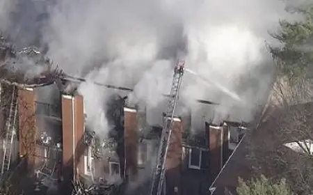 انفجار أنبوب غاز بولاية وايومنج الأمريكية واندلاع النيران بقطار شحن