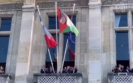 أ ف ب: رفع العلم الفلسطيني فوق 21 مبنى بلدية في فرنسا