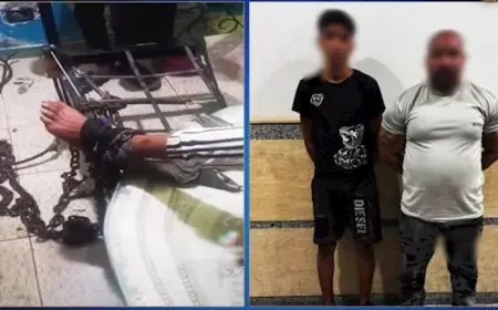 فيديو صادم | أب يربط ابنه بجنزير حديدي.. والداخلية تكشف التفاصيل