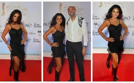 “فستان قصير”.. نسرين أمين تخطف الأنظار من أحدث ظهور مع شيكو