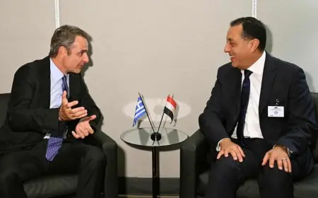 مدبولي يلتقى نظيره اليوناني بمقر الأمم المتحدة بنيويورك