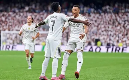 مبابي وفينيسيوس يقودان هجوم ريال مدريد أمام ليفنتي