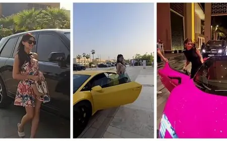 “فيراري ولامبورجيني”.. مي عمر تستعرض سياراتها الفارهة في أحدث ظهور