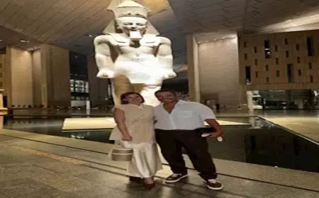 بالصور| هنا شيحة توثق زيارتها للمتحف الكبير