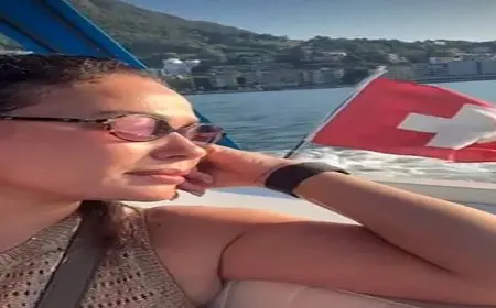 هند صبري تستمتع بوقتها على شواطئ سويسرا وتوجه رسالة مؤثرة لوالدتها (صور)