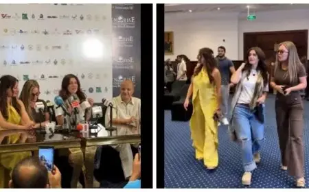 فيديو طريف يجمع نرمين الفقي ونيكول سابا مع غادة عادل ونجلها بالغردقة