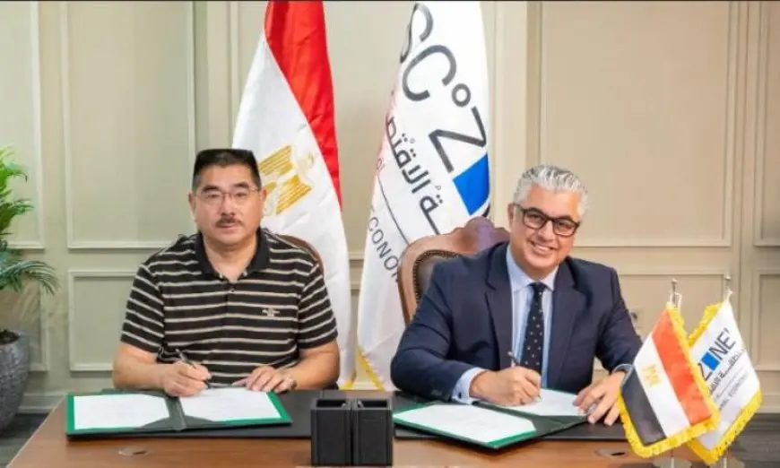 باستثمارات 8 ملايين دولار.. اقتصادية قناة السويس توقع عقد مشروع صيني للملابس الجاهزة بالقنطرة غرب