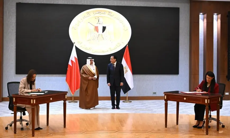 رئيس وزراء مصر وولي عهد البحرين يشهدان توقيع 8 وثائق في مجالات تخدم تعزيز أوجه التعاون الثنائي