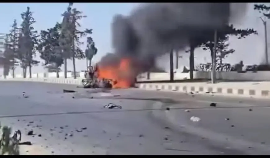 طيران مسير مجهول يستهدف سيارة مدنية في حلب شمالي سوريا
