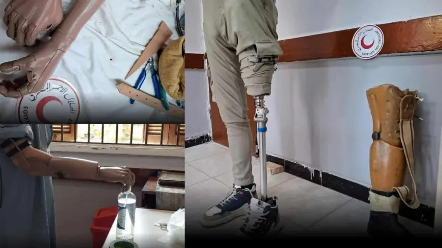الهلال الأحمر يطلق قافلة لتركيب أطراف صناعية بالمنوفية بالتعاون مع مؤسسة أيدينا مع بعض للتأهيل