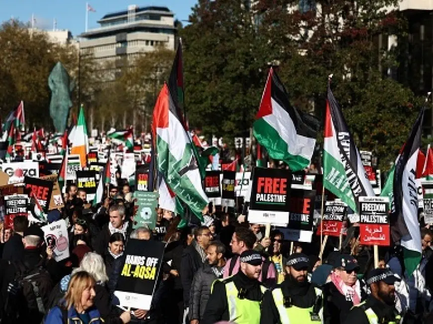 مئات المعتقلين في لندن خلال مظاهرات داعمة لفسطين