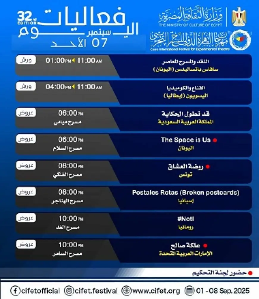 قبل ختام المهرجان التجريبي غدا.. 6 عروض مسرحية وورشتان تدريبيتان الليلة