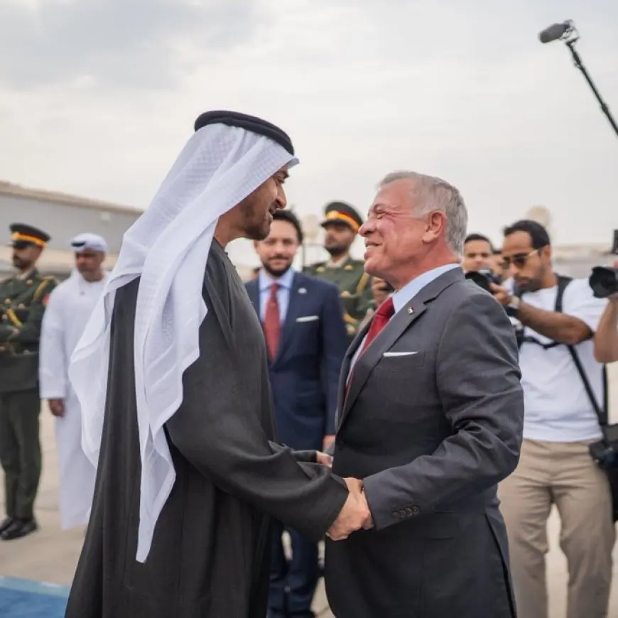 رئيس الإمارات وملك الأردن يؤكدان رفضهما لمواقف وتصريحات إسرائيل المهددة لسيادة دول المنطقة