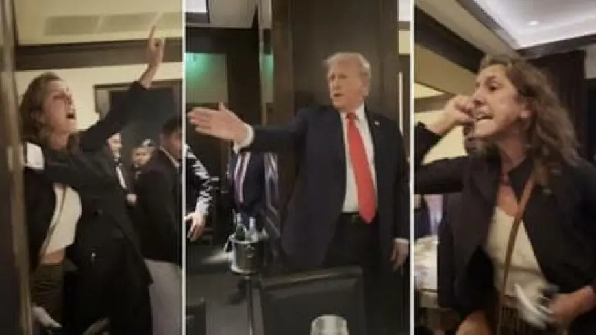 وصفوه بهتلر العصر.. مؤيدون لفلسطين يهتفون ضد ترامب خلال تواجده في مطعم بواشنطن